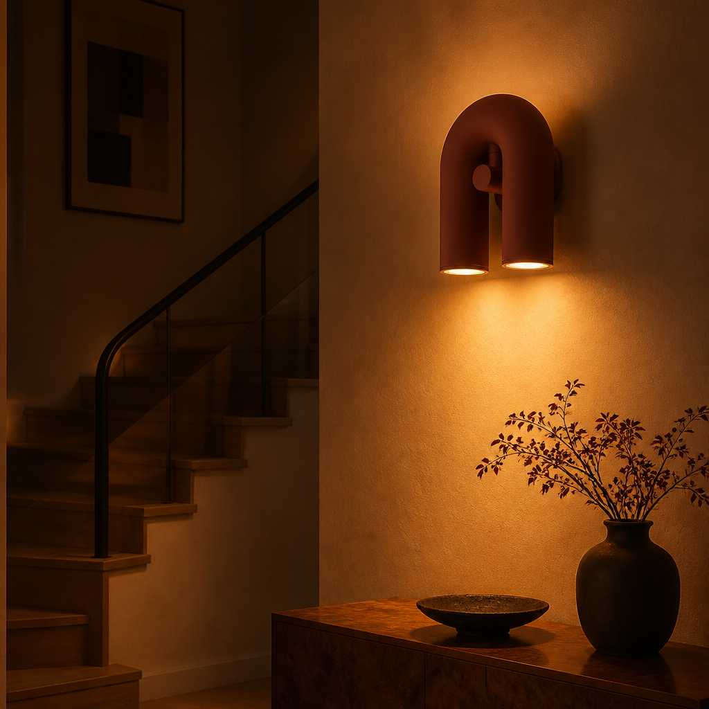 Scandinavian Iron LED U-Shaped Wall Sconce