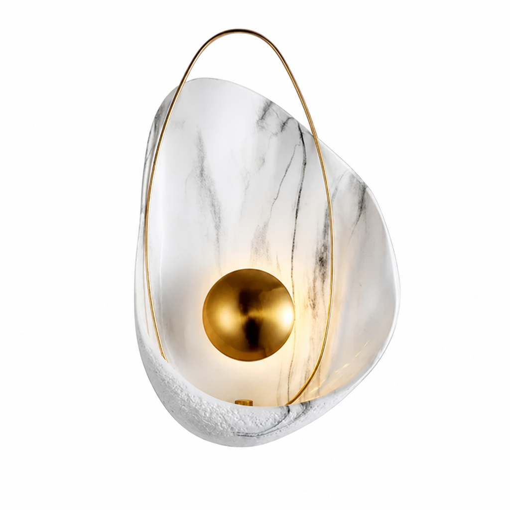 Scandinavian Marble LED 3-Color Changeable Wall Sconce