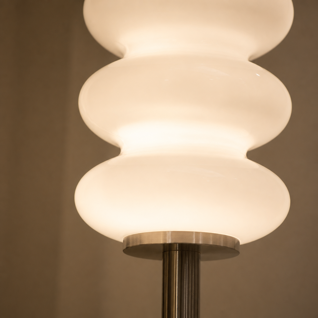 Scandinavian Marble LED Gourd Shade Floor Lamp