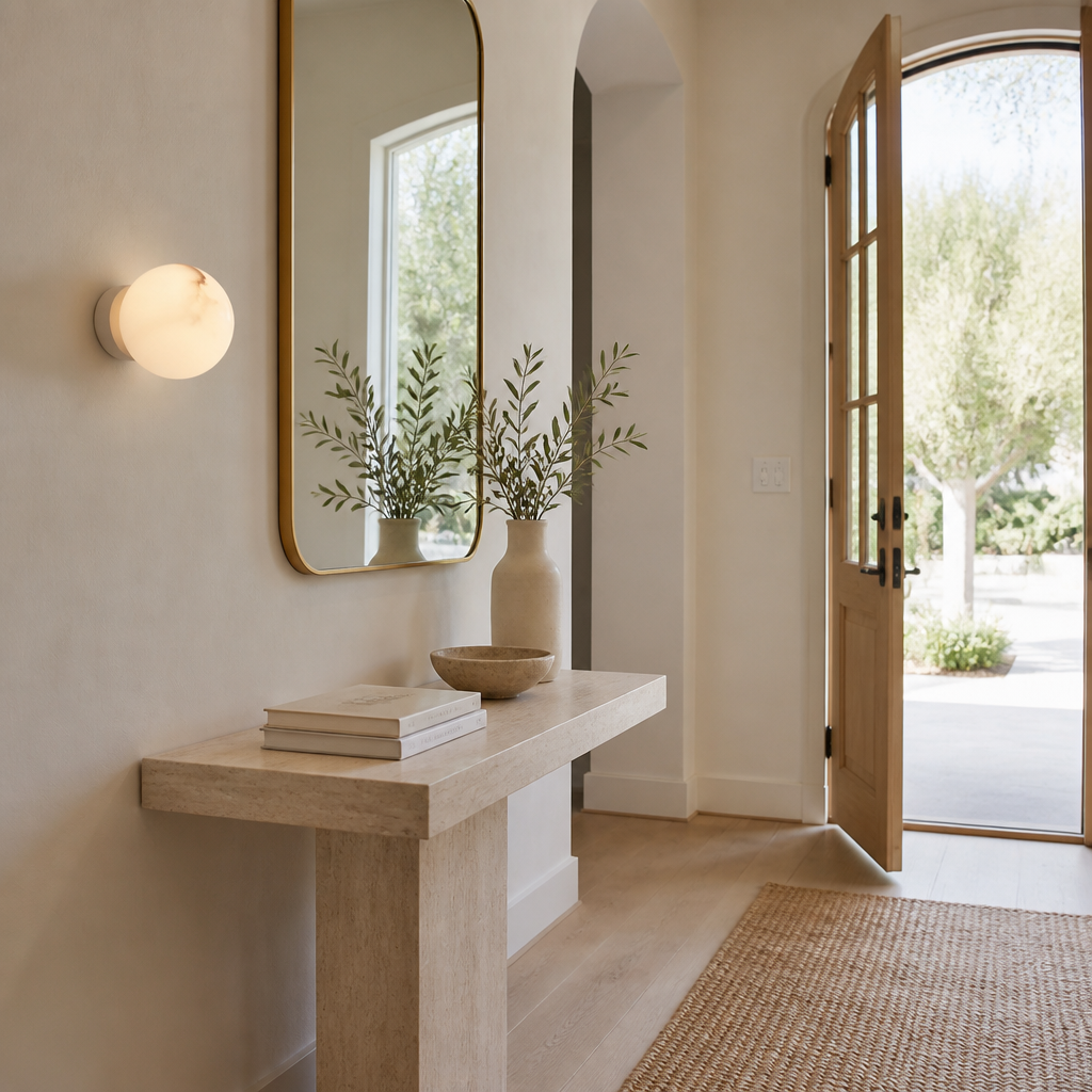 Scandinavian Marble LED Round Wall Sconce