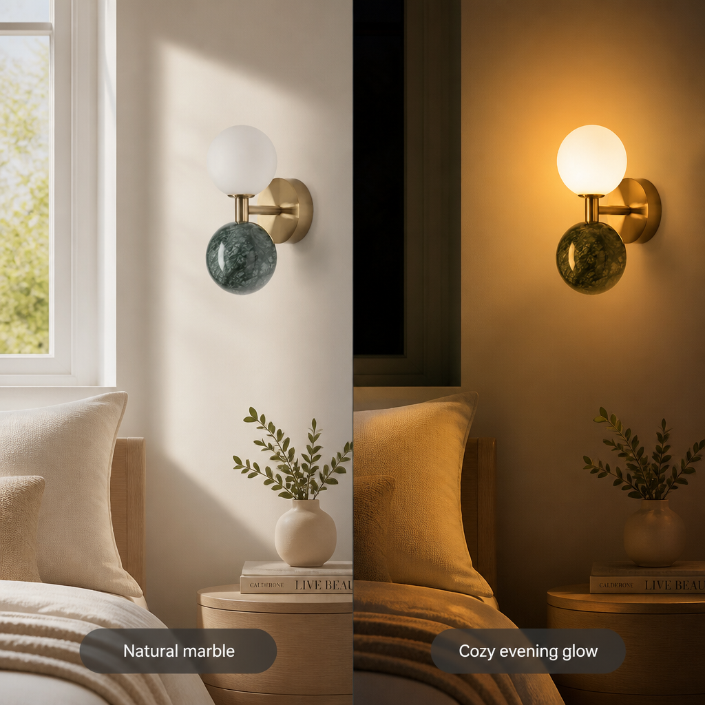 Scandinavian Marble LED Wall Sconce