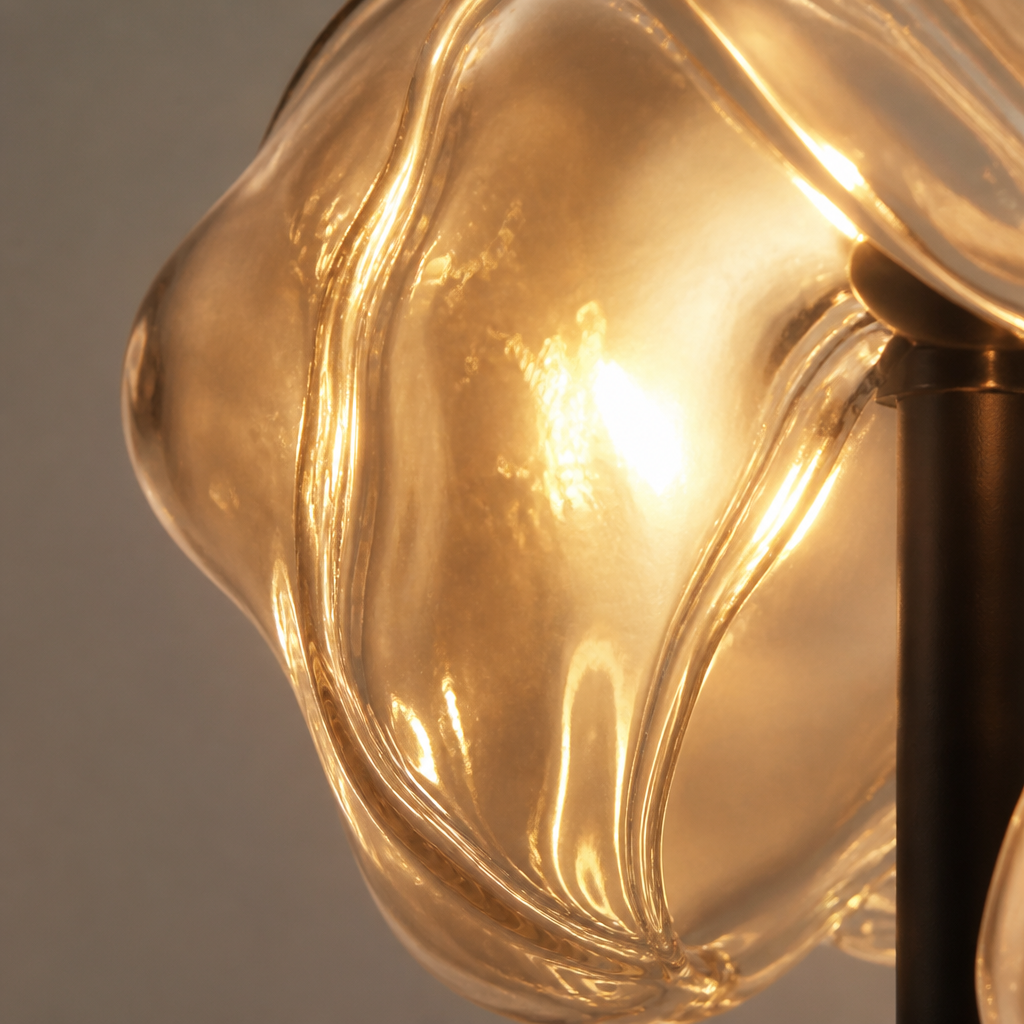 Scandinavian Metal & Glass LED Floor Lamp