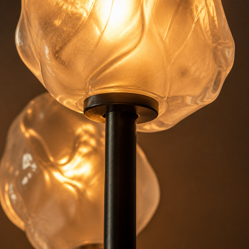 Scandinavian Metal & Glass LED Floor Lamp