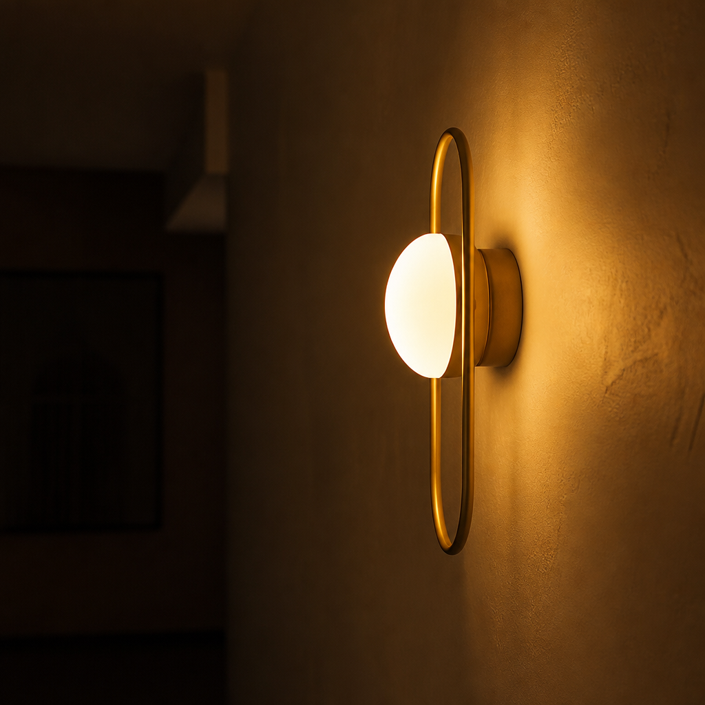 Scandinavian Metal & Glass LED Globe Wall Sconce