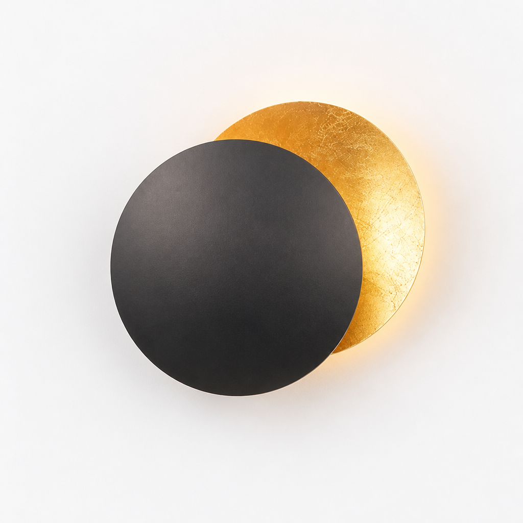 Scandinavian Metal LED Moon Eclipse Wall Sconce