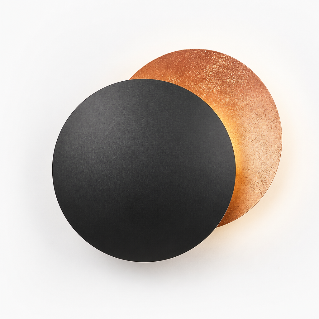 Scandinavian Metal LED Moon Eclipse Wall Sconce