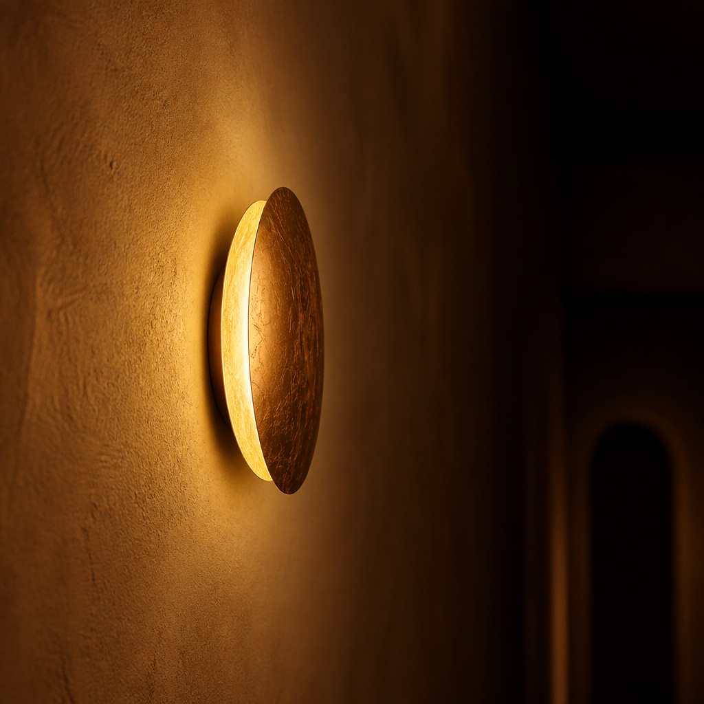 Scandinavian Metal LED Moon Eclipse Wall Sconce