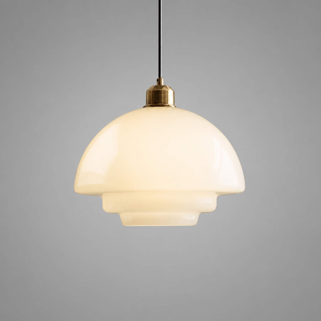 Scandinavian Milk Glass LED Pendant Light