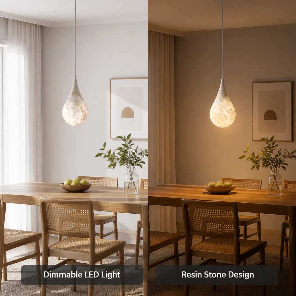 Scandinavian Resin LED Cloud Pendant Light