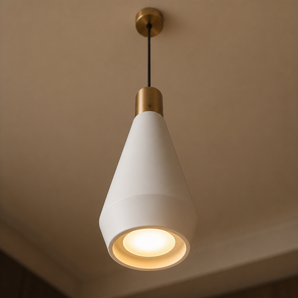 Scandinavian Rose Gold Adjustable Cord Pendant Light
