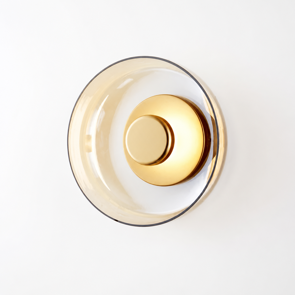 Scandinavian Round Glass LED Wall Sconce