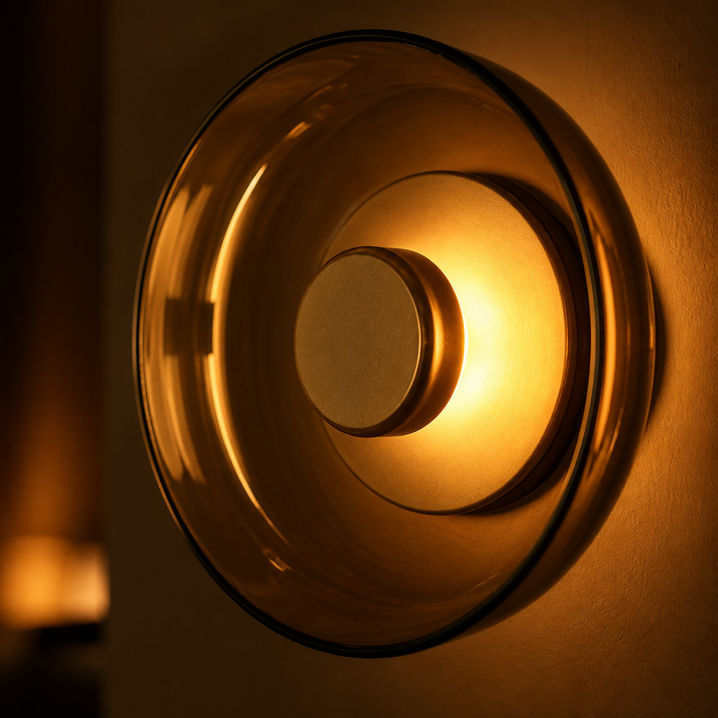 Scandinavian Round Glass LED Wall Sconce