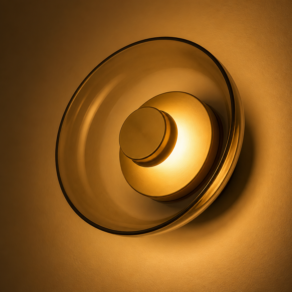 Scandinavian Round Glass LED Wall Sconce