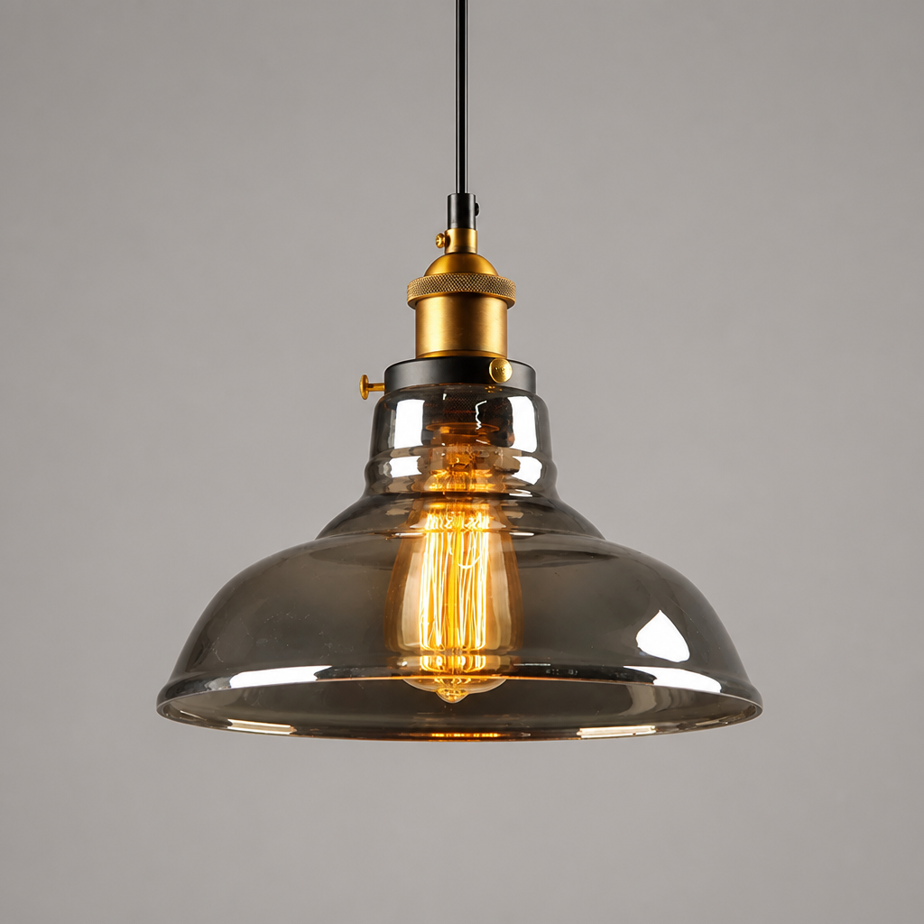 Scandinavian Smoke Grey Pendant Light