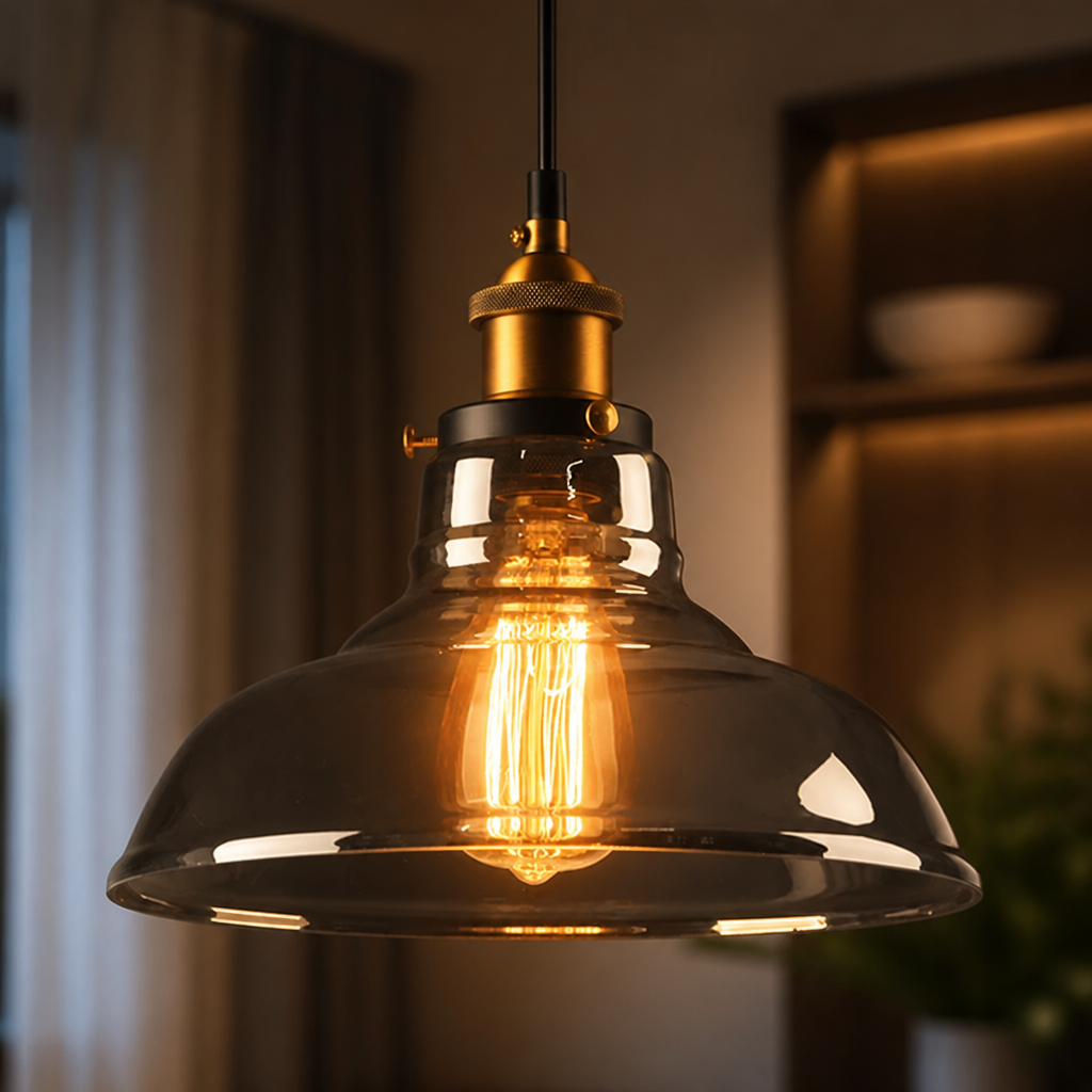 Scandinavian Smoke Grey Pendant Light