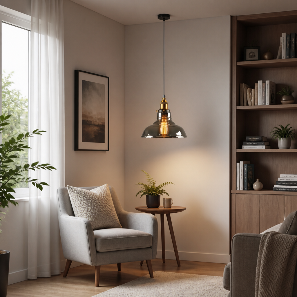 Scandinavian Smoke Grey Pendant Light