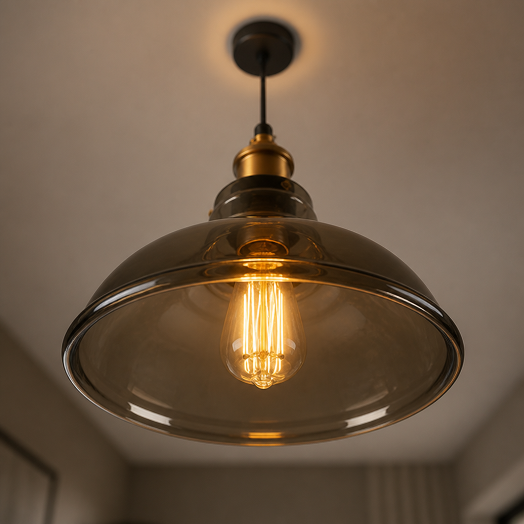 Scandinavian Smoke Grey Pendant Light