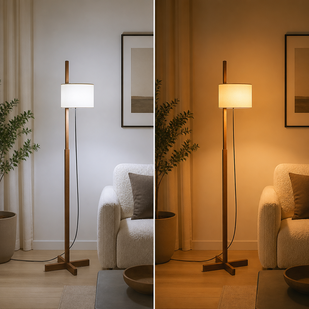Scandinavian Solid Wood Adjustable Floor Lamp