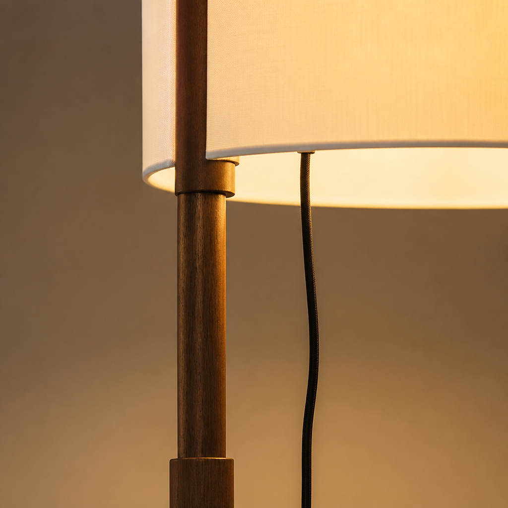 Scandinavian Solid Wood Adjustable Floor Lamp