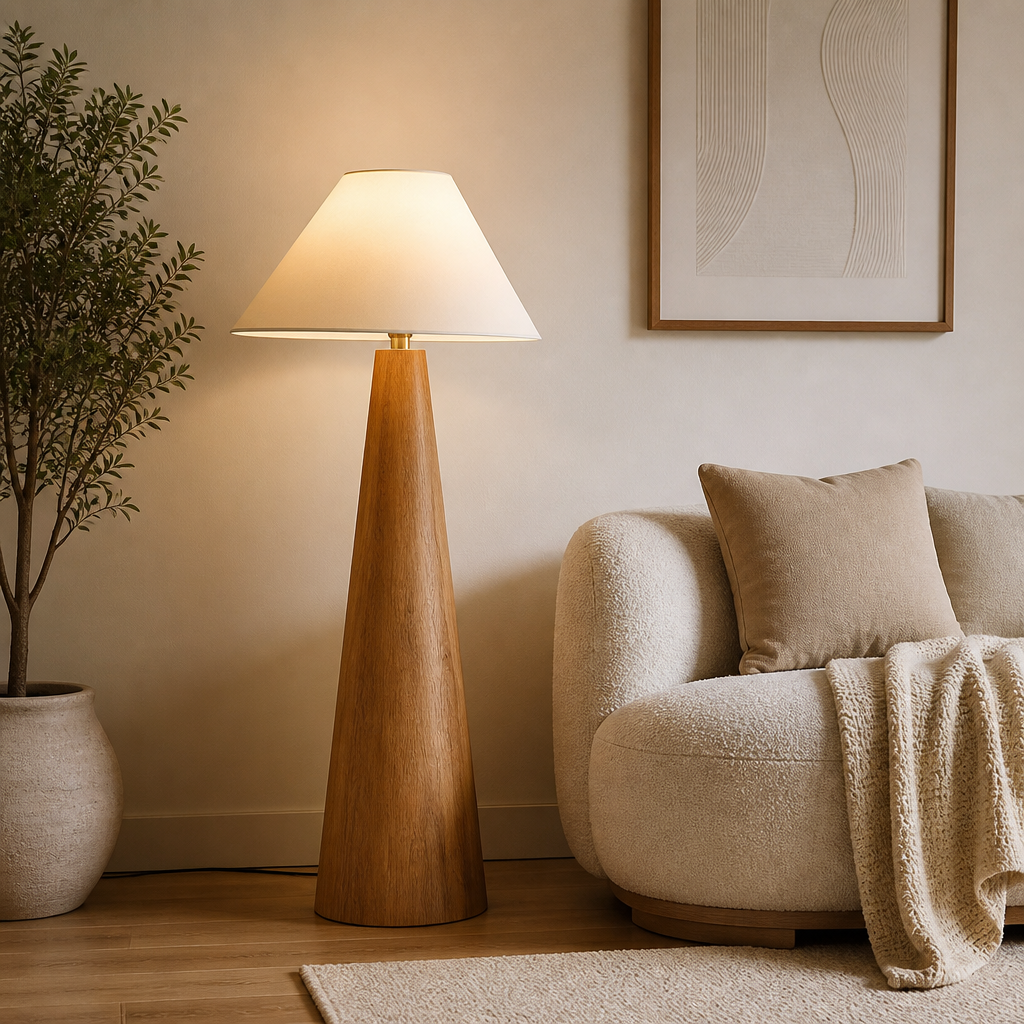 Scandinavian Solid Wood Floor Lamp