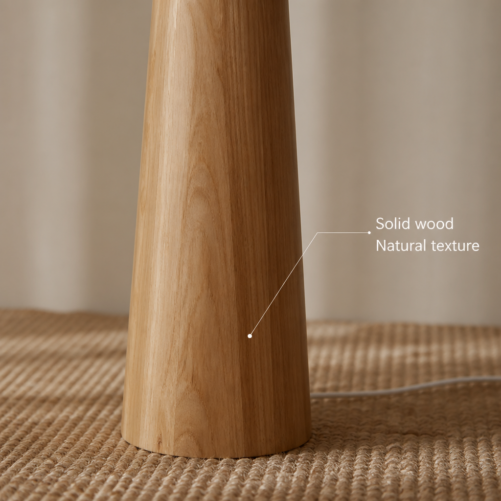 Scandinavian Solid Wood Floor Lamp