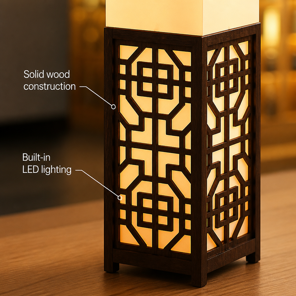 Scandinavian Solid Wood LED Desk Lamp