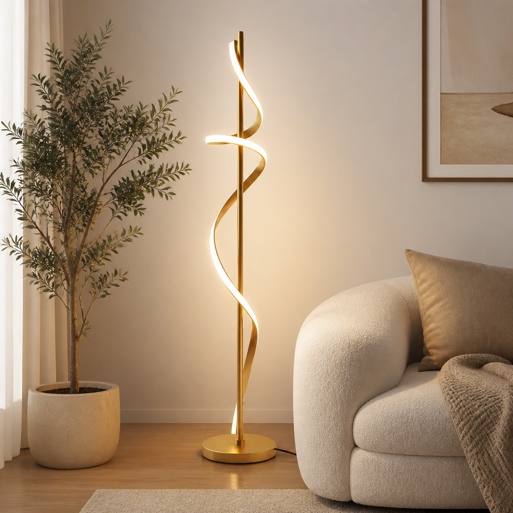 Scandinavian Spiral Floor Lamp