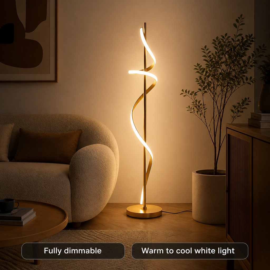 Scandinavian Spiral Floor Lamp