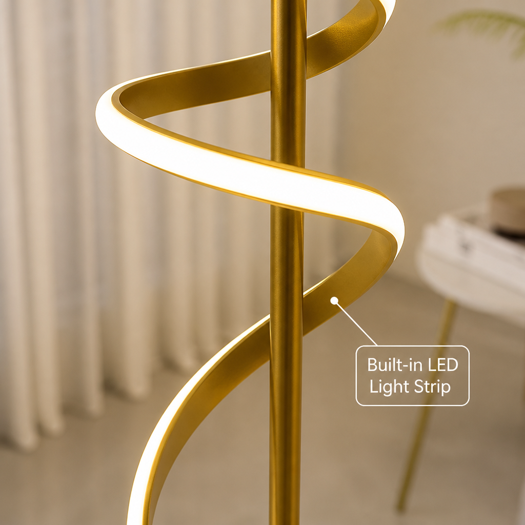 Scandinavian Spiral Floor Lamp