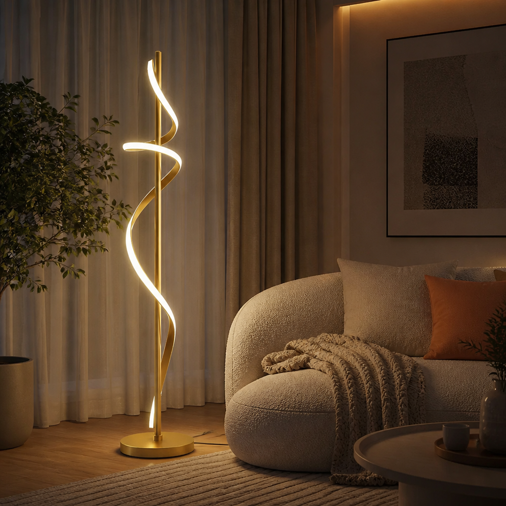Scandinavian Spiral Floor Lamp