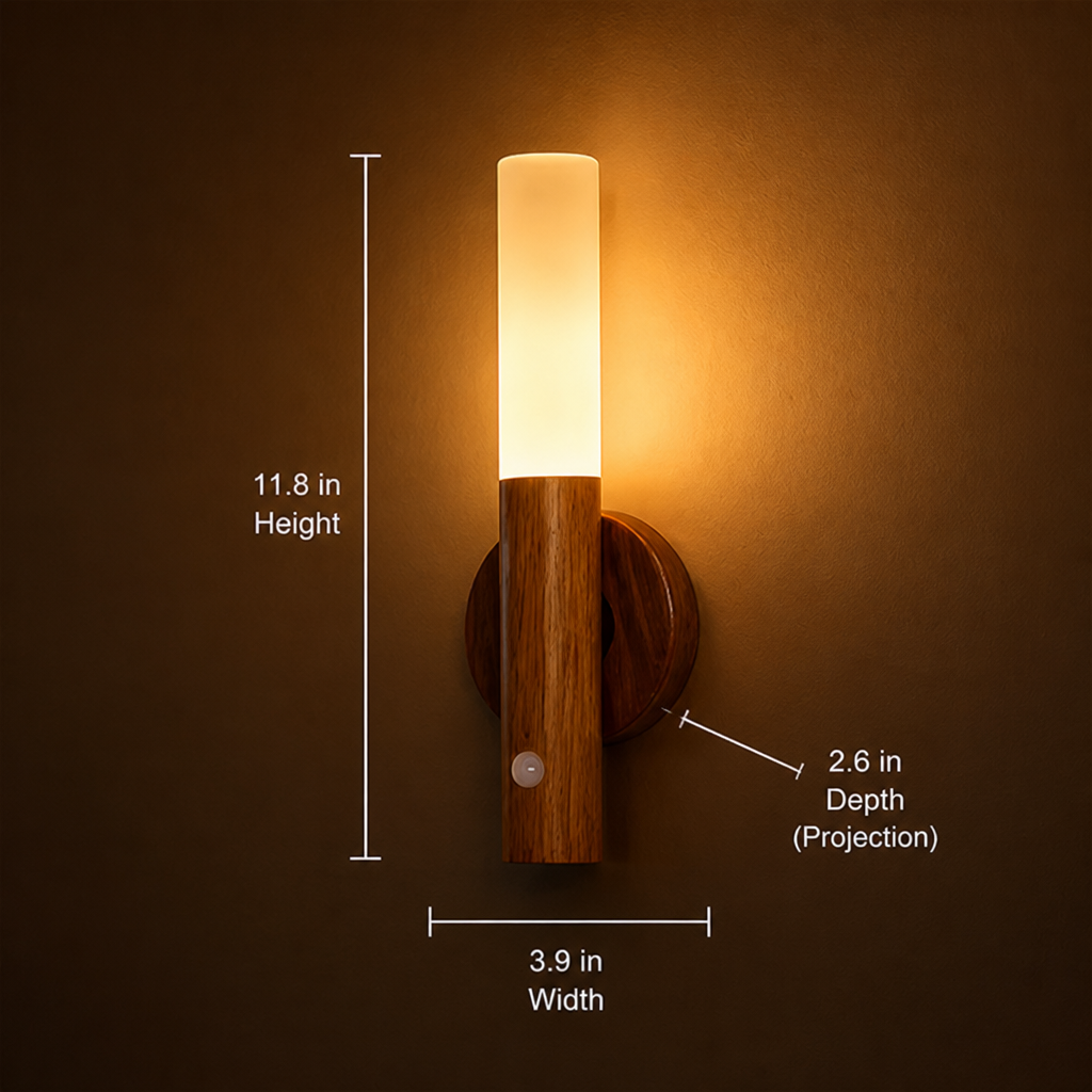 Scandinavian Walnut LED Magnetic Wall Sconce