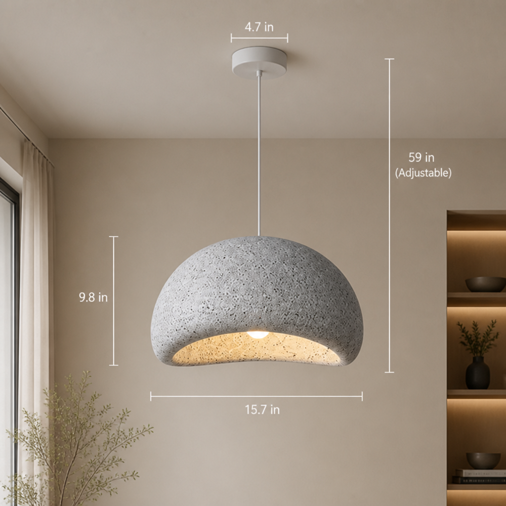 Scandinavian White Adjustable Pendant Light