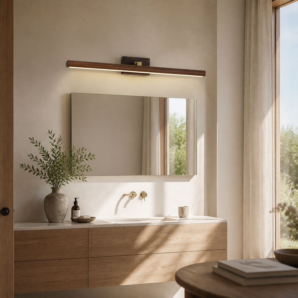 Scandinavian Wood LED Rotatable Wall Sconce