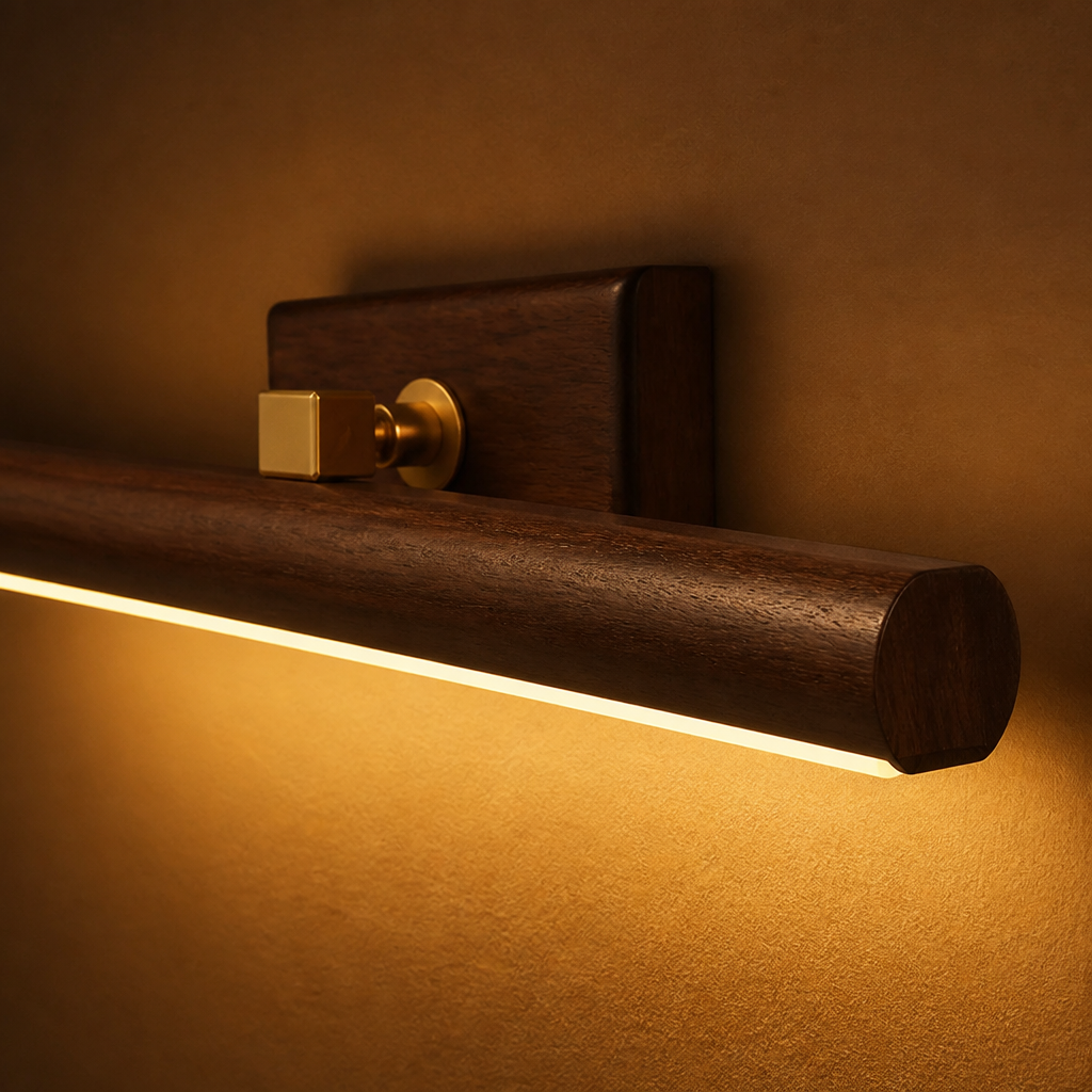 Scandinavian Wood LED Rotatable Wall Sconce