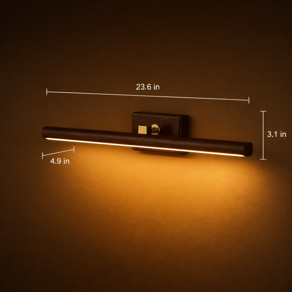 Scandinavian Wood LED Rotatable Wall Sconce