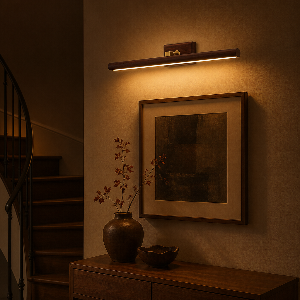 Scandinavian Wood LED Rotatable Wall Sconce