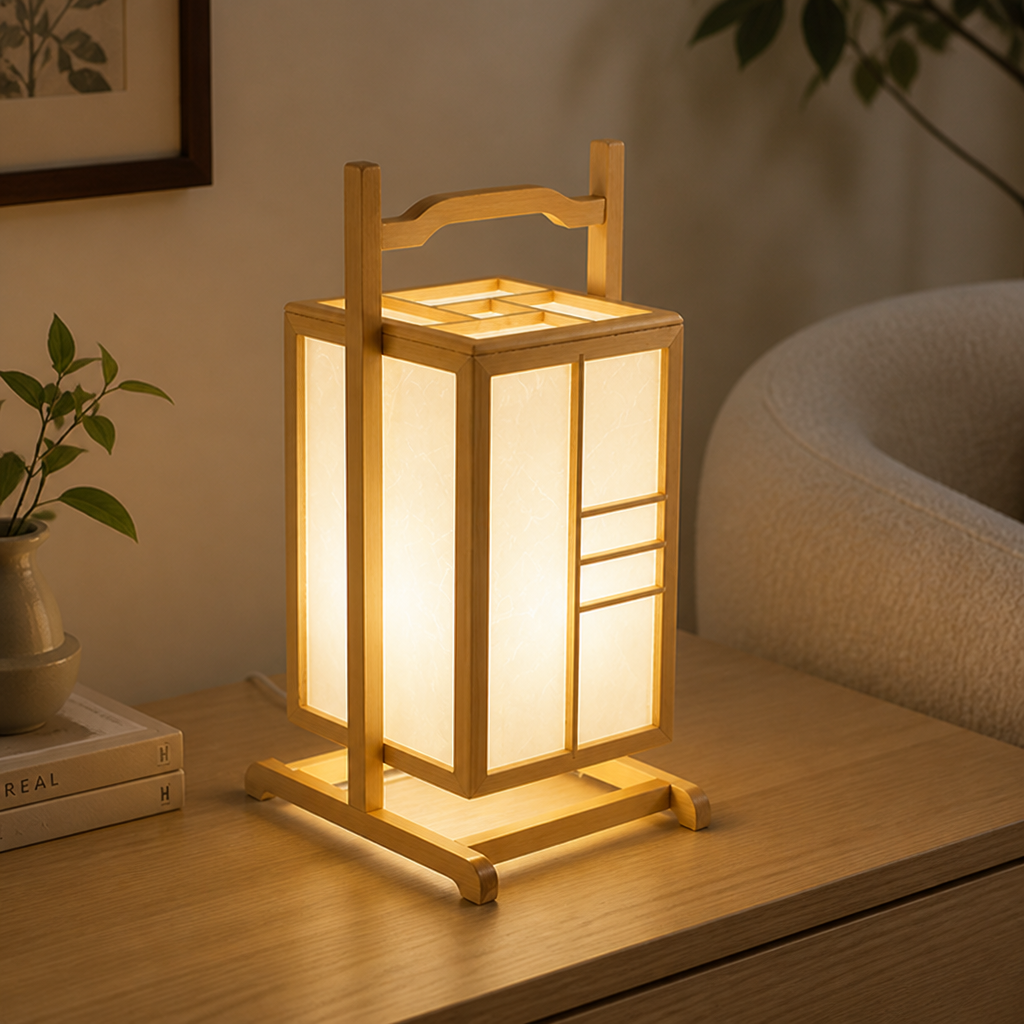 Scandinavian Wood LED Table Lamp