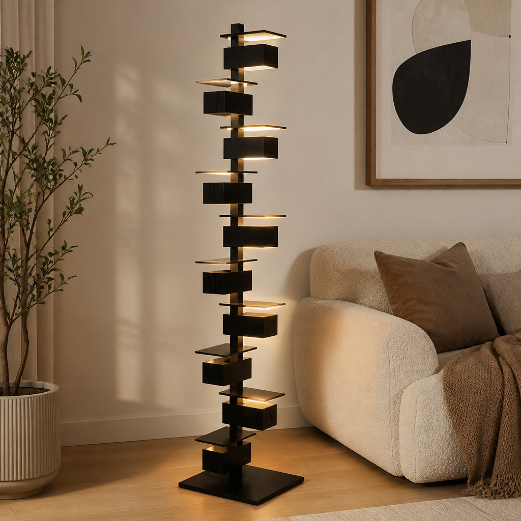 Scandinavian Wood LED Tripod Floor Lamp