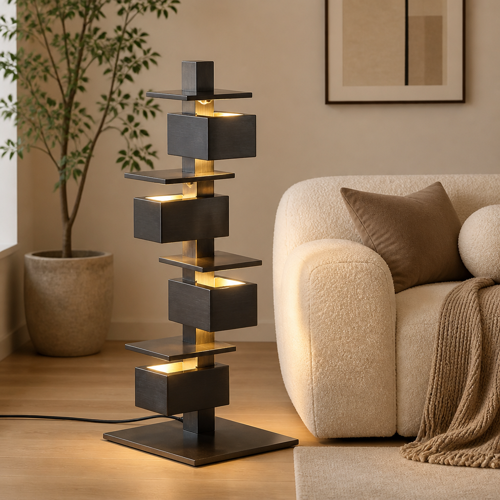Scandinavian Wood LED Tripod Floor Lamp