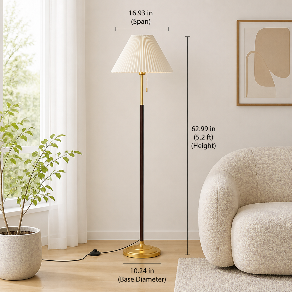 Scandinavian Wood Tripod Floor Lamp
