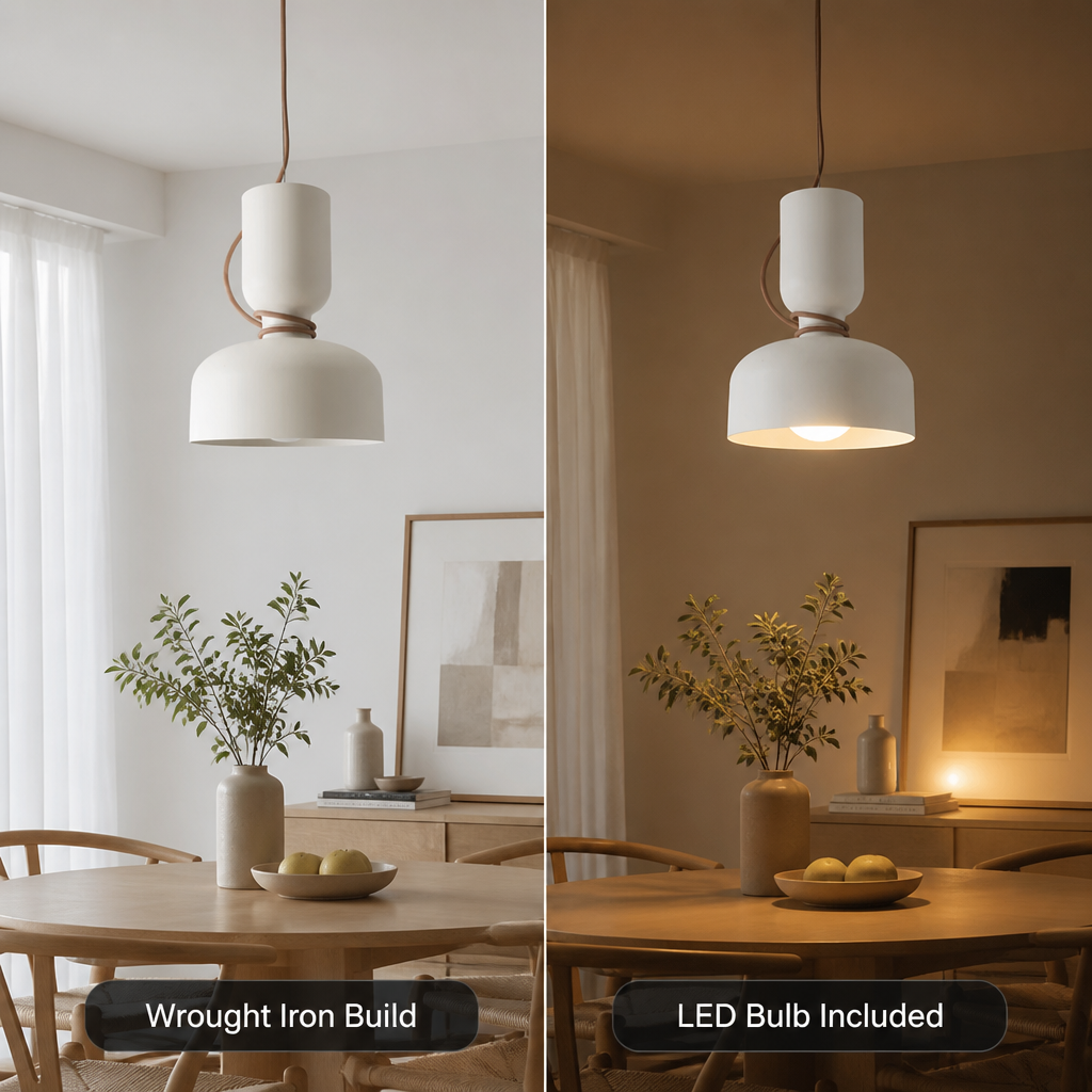 Scandinavian Wrought Iron Pendant Light