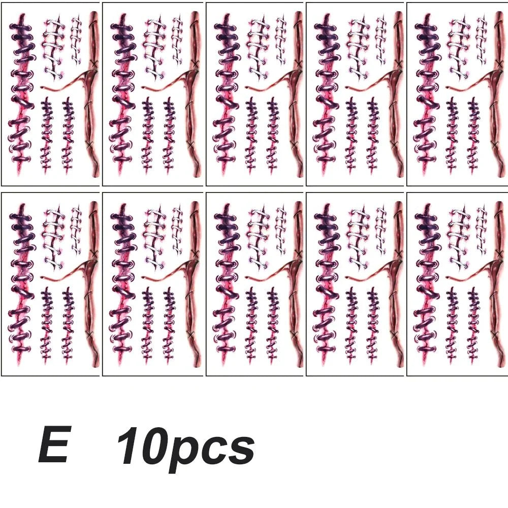 Scar Tattoo Stickers Waterproof Water-Transfer