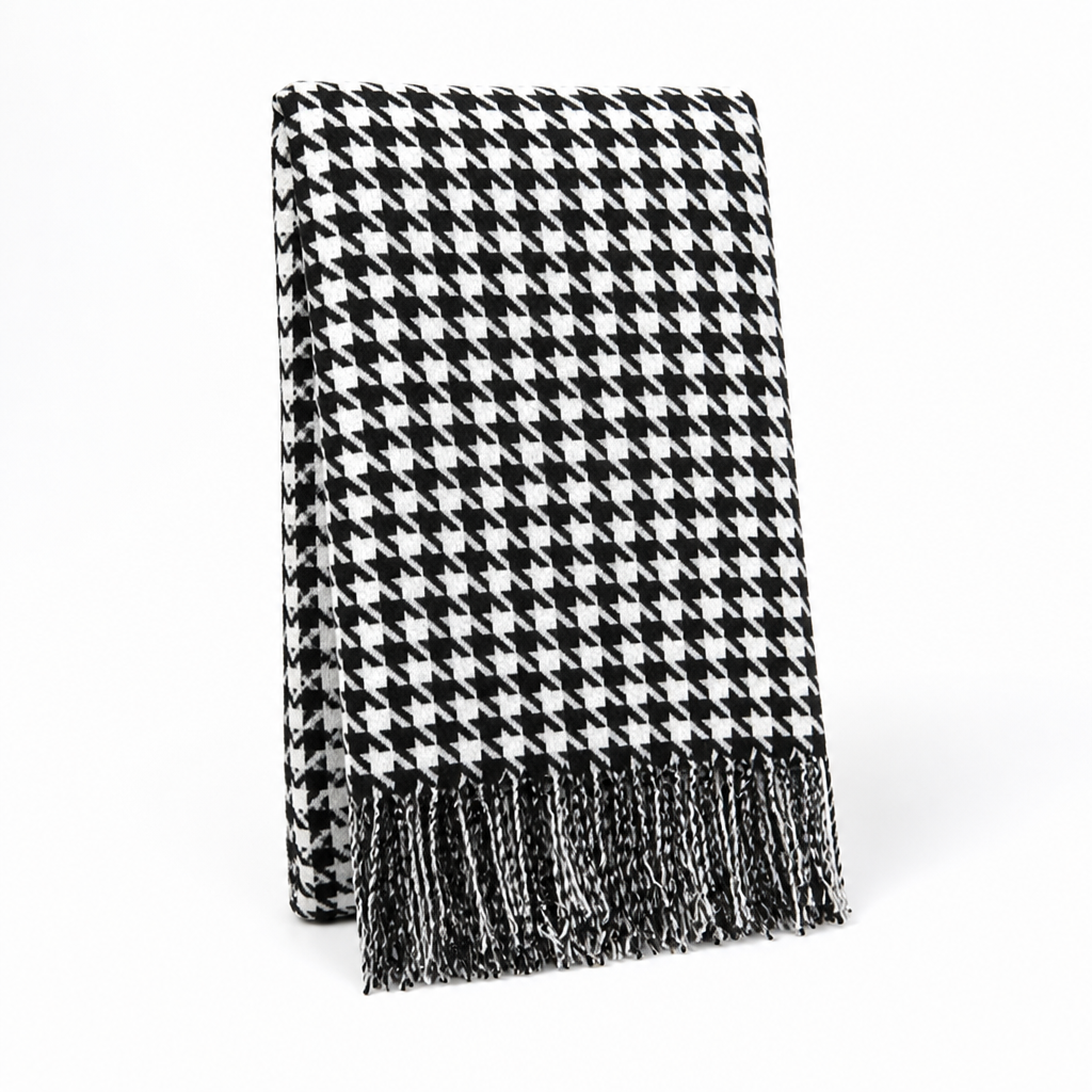 Scarf Houndstooth Soft & Warm Machine Washable