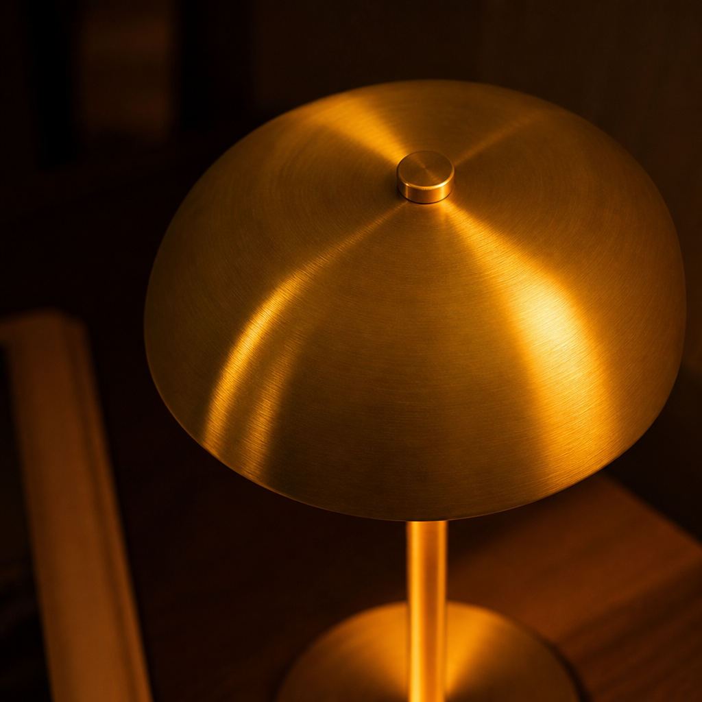Set of 2 Brushed Metal LED Table Lamps