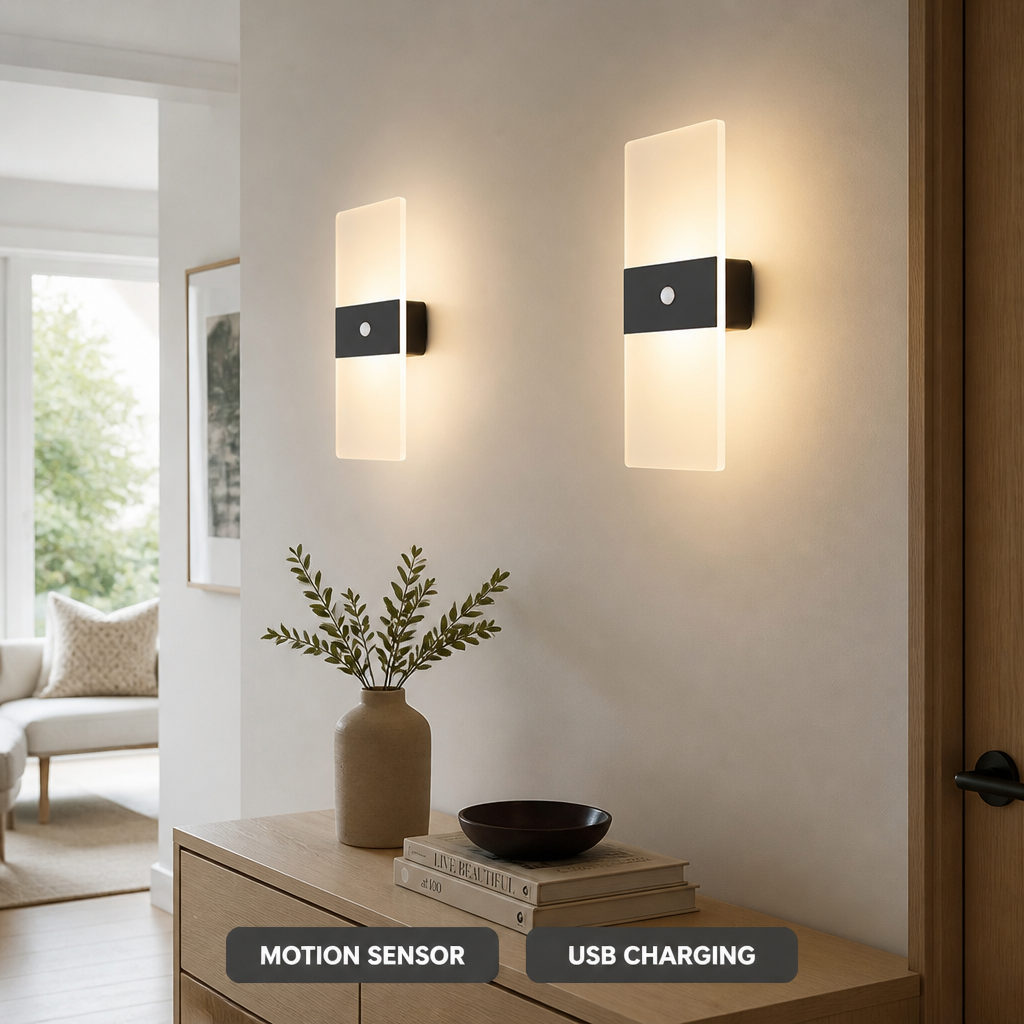 Set of 2 LED Motion Sensor Night Lights