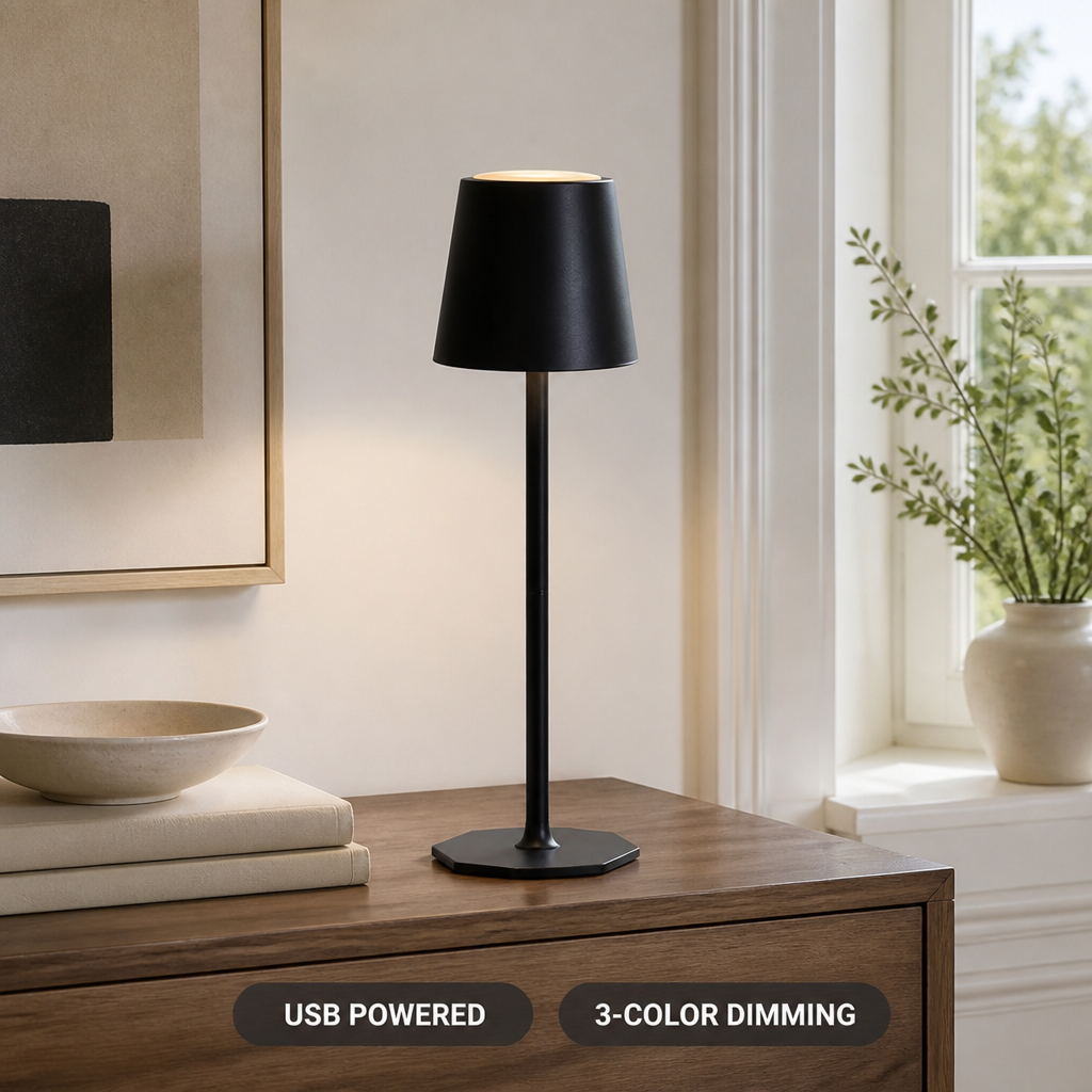 Set of 2 LED Wireless Desk Lamps
