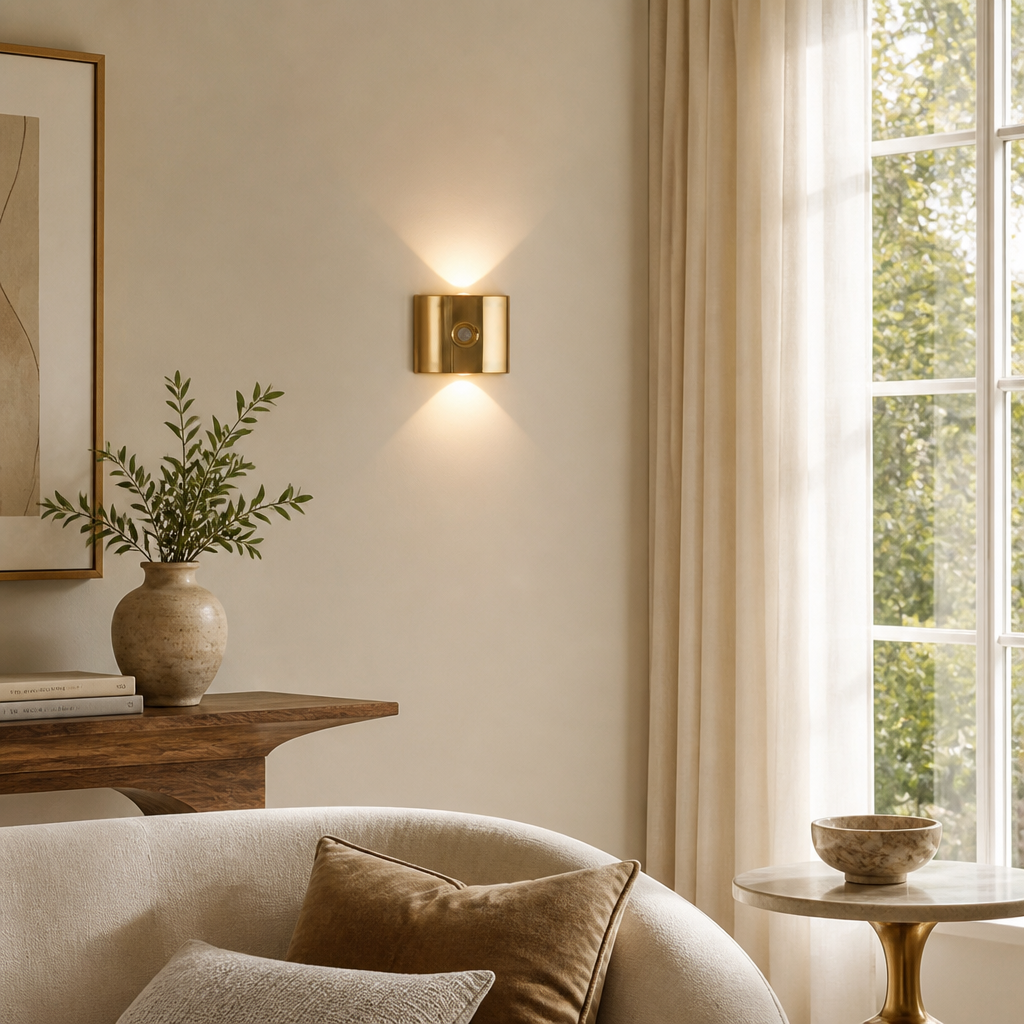 Set of 2 Metal LED Motion Sensor Night Lights