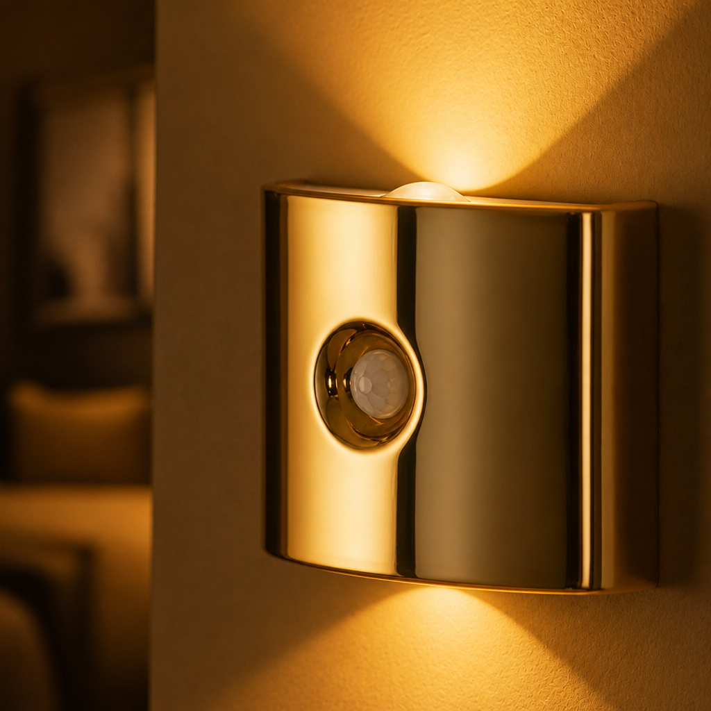 Set of 2 Metal LED Motion Sensor Night Lights