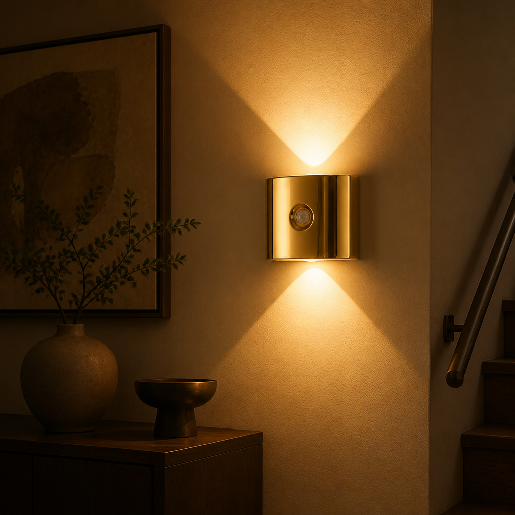 Set of 2 Metal LED Motion Sensor Night Lights