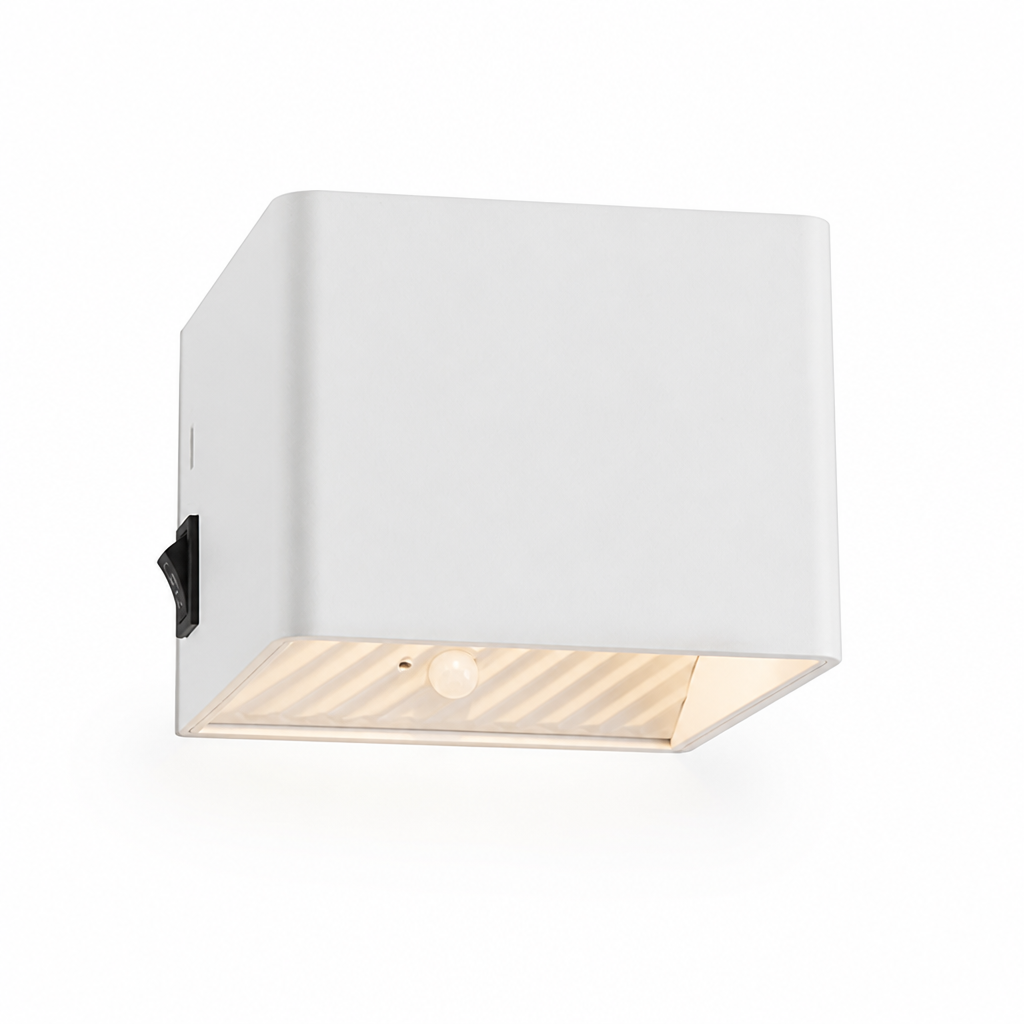 Set of 2 Minimalist Aluminum LED Motion Sensor Wall Sconces